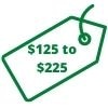 average price of chain drive garage door opener is $125 to $225
