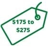 The average price of a screw drive garage door opener is $175 to $275